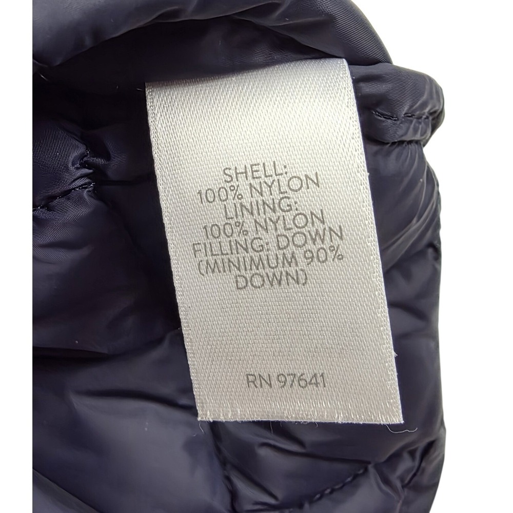 J. Jill Down Navy Full Zip Diamond Quilt Down Filled Puffer Vest Women's Size S - Picture 5 of 5